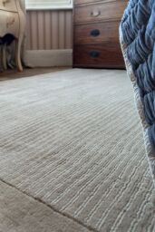 Kukoon Natural Wool Plush Pile Soft Grey Solid Colour Living Room Area Rug - Size: 160 cm x 230 cm - thumbnail 5