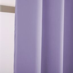 Happy Homewares Black Out Thermal Eyelet Curtains - Room Darkening Polyester 2 Panel Pair in Lilac - Size: 168 cm width x 183 cm drop - thumbnail 8
