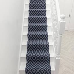 runrug Stair Runner Carpet for Staircases - Soft & Comfy, 9mm - 'Epaulet' in Blue - Size: 60 cm x 660 cm - thumbnail 4