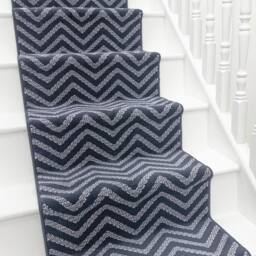 runrug Stair Runner Carpet for Staircases - Soft & Comfy, 9mm - 'Epaulet' in Blue - Size: 60 cm x 660 cm - thumbnail 1