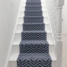 runrug Stair Runner Carpet for Staircases - Soft & Comfy, 9mm - 'Epaulet' in Blue - Size: 60 cm x 660 cm - thumbnail 5