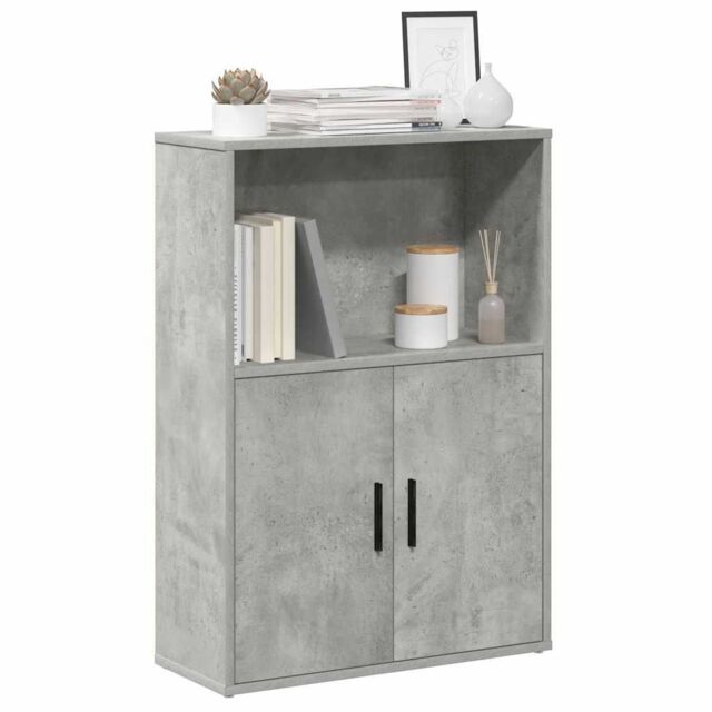 Berkfield Home Bookcase Concrete Grey 60x24x85 cm Engineered Wood - Size: 60 x 24 x 85 cm - image 1