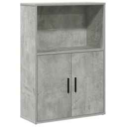 Berkfield Home Bookcase Concrete Grey 60x24x85 cm Engineered Wood - Size: 60 x 24 x 85 cm - thumbnail 2