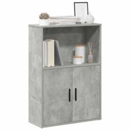 Berkfield Home Bookcase Concrete Grey 60x24x85 cm Engineered Wood - Size: 60 x 24 x 85 cm - thumbnail 1