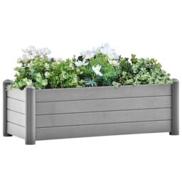 Berkfield Home Garden Raised Bed PP Stone Grey 100x43x35 cm - Size: 100 x 43 x 35 cm - thumbnail 1