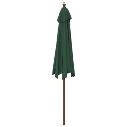 Berkfield Home Garden Parasol with Wooden Pole Green 299x240 cm - thumbnail 5