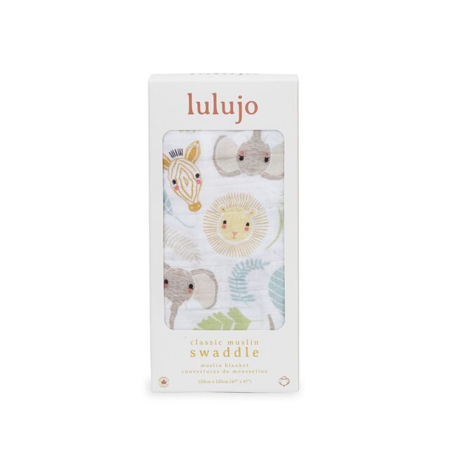 Lulujo Muslin Swaddle - Jungle Safari