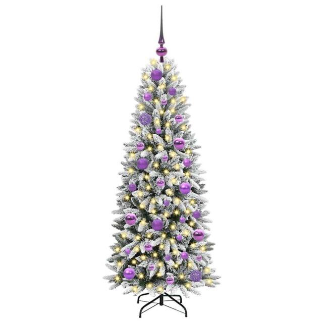Berkfield Home Green Artificial Christmas Tree with 150 LEDs White 53 x 53 x 120 cm - image 1