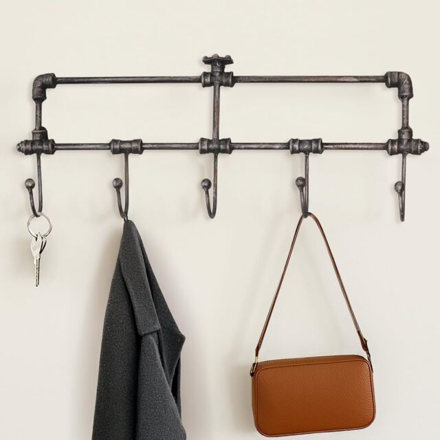 Marco Paul Silver Wall Mounted Coat Rack & Hooks Hallway Hooks - image 1
