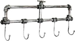 Marco Paul Silver Wall Mounted Coat Rack & Hooks Hallway Hooks - thumbnail 3