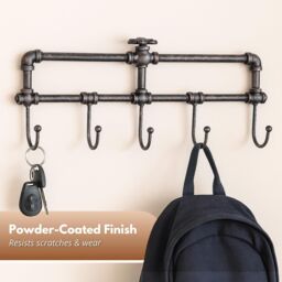 Marco Paul Silver Wall Mounted Coat Rack & Hooks Hallway Hooks - thumbnail 8