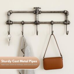Marco Paul Silver Wall Mounted Coat Rack & Hooks Hallway Hooks - thumbnail 7