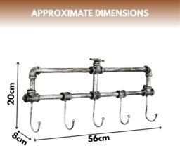 Marco Paul Silver Wall Mounted Coat Rack & Hooks Hallway Hooks - thumbnail 2