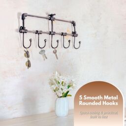 Marco Paul Silver Wall Mounted Coat Rack & Hooks Hallway Hooks - thumbnail 6