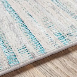 Livabliss Lustro-Modern Grey Blue Beige Living Dining Bedroom Rug in Teal - Size: 160 cm x 215 cm - thumbnail 5