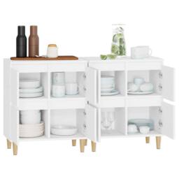 Berkfield Home Sideboards 2 pcs White 60x35x70 cm Engineered Wood - Size: 60 x 35 x 70 cm - thumbnail 5
