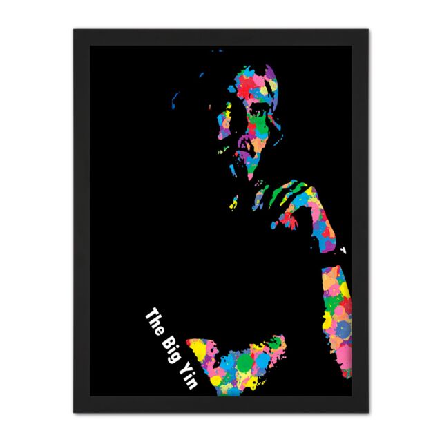 "Artery8 Wall Art Print Big Yin Billy Connolly Paint Splatter Large Framed Wall Décor Art in Brown - Size: W18"" x H24""" - image 1