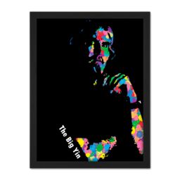 "Artery8 Wall Art Print Big Yin Billy Connolly Paint Splatter Large Framed Wall Décor Art in Brown - Size: W18"" x H24""" - thumbnail 1