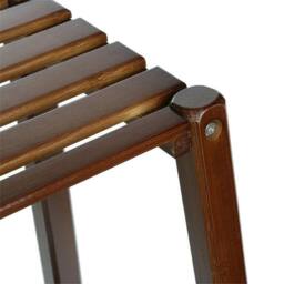 NESTLUNE Bamboo 2 Tier Tall Plant Stand Pot Holder Small Space in Brown - Size: 100 cm x 15 cm - thumbnail 5
