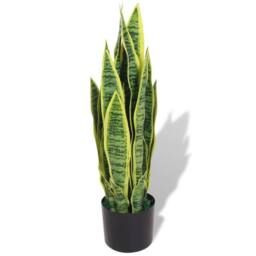 Berkfield Home Artificial Sansevieria Plant with Pot 65 cm Green - thumbnail 2