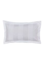 1951 'Serra' Luxury Satin Stripe 250 Thread Count Sateen Duvet Cover Set in White - Size: King - thumbnail 3