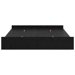Berkfield Home Storage Bed Frame Black oak 140 x 190 cm Engineered wood - thumbnail 6