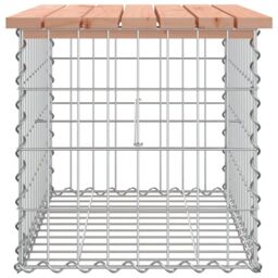 Berkfield Home Garden Bench Gabion Design 63x44x42 cm Solid Wood Douglas in Brown - Size: 63 x 44 x 42 cm - thumbnail 4