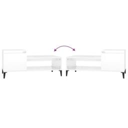 Berkfield Home Decorative Coffee Table High Gloss White 100x50x45 cm Engineered Wood - Size: 100 x 50 x 45 cm - thumbnail 8