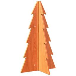Berkfield Home Wooden Christmas Tree for Decoration Wax Brown 69.5 cm Solid Wood Pine