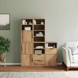 "Berkfield Home Side Cabinets 5 pcs ""ODDA"" 40x24x79 cm Solid Wood Pine in Brown - Size: 40 x 24 x 79 cm" - thumbnail 1