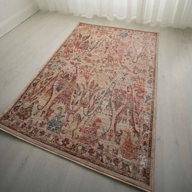 The Rug Shop UK Traditional Abstract Beige Polypropylene Easy To Clean Rug - Size: 200 cm x 290 cm - image 1