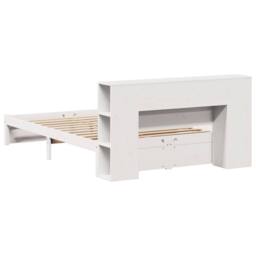 Berkfield Home Bookcase Bed without Mattress White 140x200cm Solid Wood Pine - Size: 140x200 cm - thumbnail 6