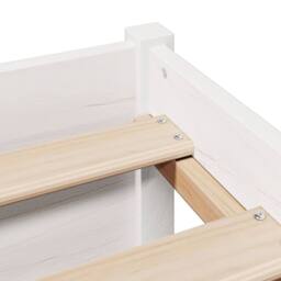 Berkfield Home Bookcase Bed without Mattress White 140x200cm Solid Wood Pine - Size: 140x200 cm - thumbnail 9