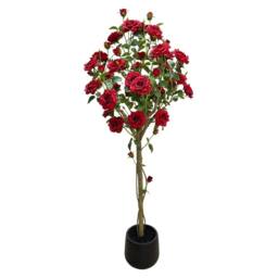 VOGREX 5ft Artificial Rose Tree, Realistic Silk Flower - thumbnail 5