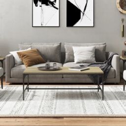 Berkfield Home Coffee Table Sonoma Oak 100x50x35 cm Engineered Wood in Brown - Size: 100 x 50 x 35 cm - thumbnail 3