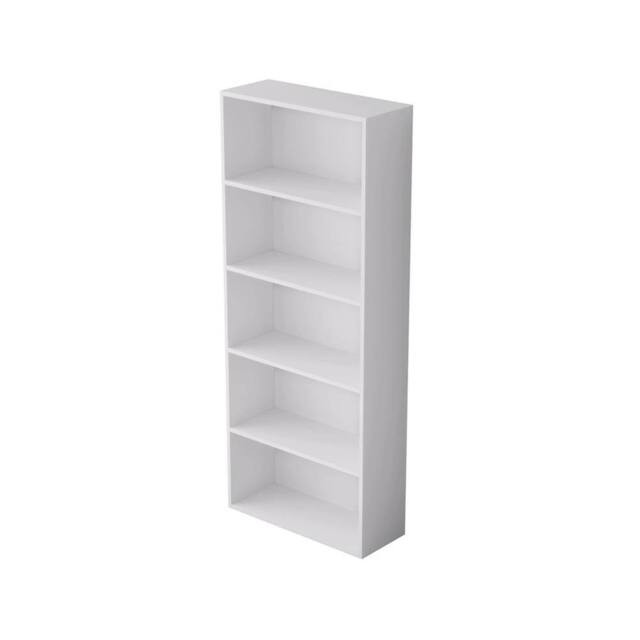 SPETLEK 5 Tier Bookcase Shelving Unit for Storage Bookshelf Living Room Office in White - image 1