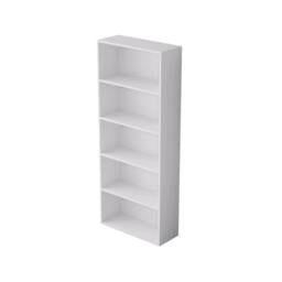 SPETLEK 5 Tier Bookcase Shelving Unit for Storage Bookshelf Living Room Office in White - thumbnail 1