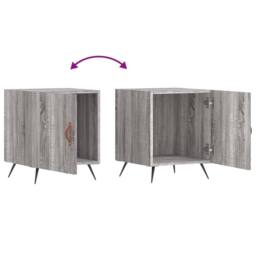 Berkfield Home Bedside Cabinets 2 pcs Grey Sonoma 40x40x50 cm Engineered Wood - Size: 40 x 40 x 50 cm - thumbnail 9