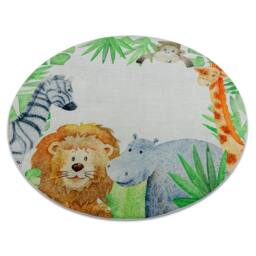 RugsX Bambino Rug in White - Size: 160 cm diameter