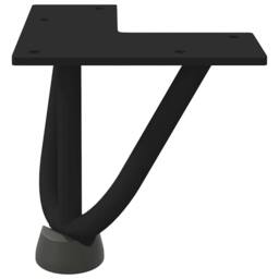 Berkfield Home Hairpin Table Legs 4 pcs Black 10 cm Solid Steel - thumbnail 5