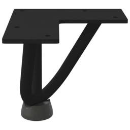Berkfield Home Hairpin Table Legs 4 pcs Black 10 cm Solid Steel - thumbnail 6