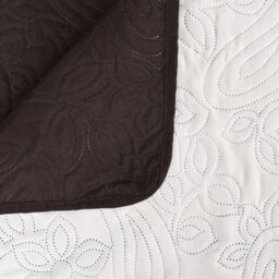 Berkfield Home Double-sided Quilted Bedspread 230x260 cm Cream & Brown - thumbnail 4