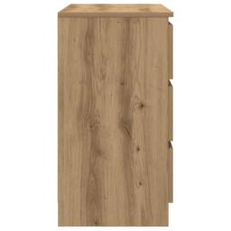 Berkfield Home Sideboard with Drawer Artisan Oak 71x35x65 cm Engineered Wood in Brown - Size: 71 x 35 x 65 cm - thumbnail 7