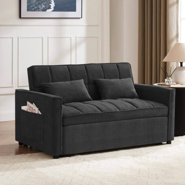 Home Detail Harry Pull-Out Sofa Bed in Charcoal - image 1