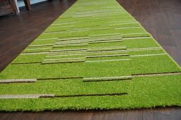 RugsX Heat-Set Fryz Runner in Green - Size: 90 cm x 180 cm - thumbnail 2