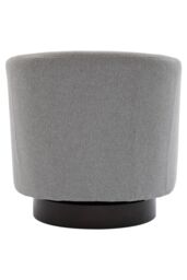 Living and Home Linen Swivel Accent Chair Armchair in Light Grey - thumbnail 5