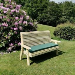 Churnet Valley Garden Furniture Ltd Ergonomic 3 Seat Bench, Wooden Garden Furniture - Fully Assembled in Brown - thumbnail 5