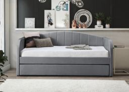 Flintshire Furniture Ltd Fabric Day Bed with pull out bed in Grey - Size: Single - thumbnail 2