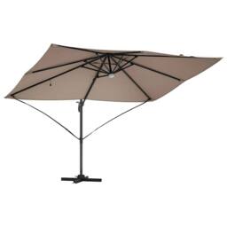 Berkfield Home Modern Cantilever Umbrella - Taupe Taupe Fabric Large Height-Adju - thumbnail 5