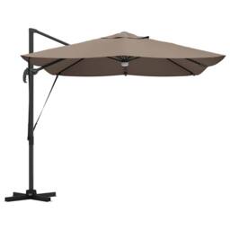 Berkfield Home Modern Cantilever Umbrella - Taupe Taupe Fabric Large Height-Adju - thumbnail 7
